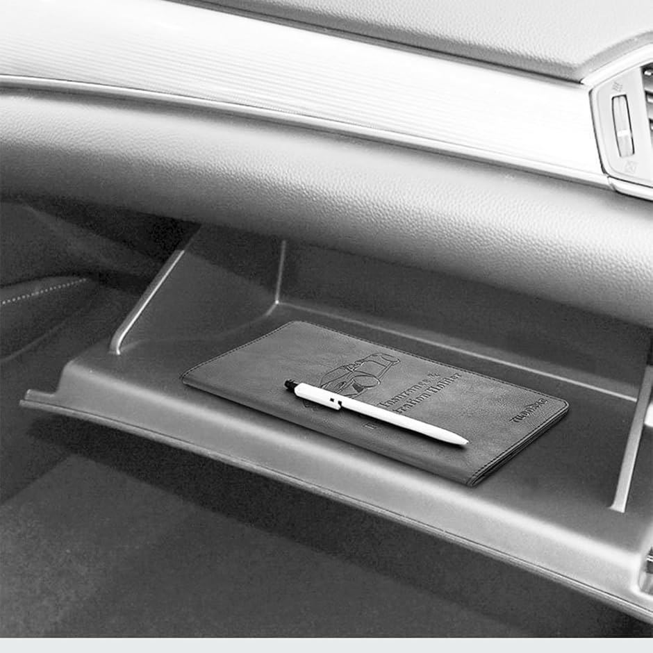 薄型レザースウェード 電子車検証入れ 車検証書ケース 電子車検証