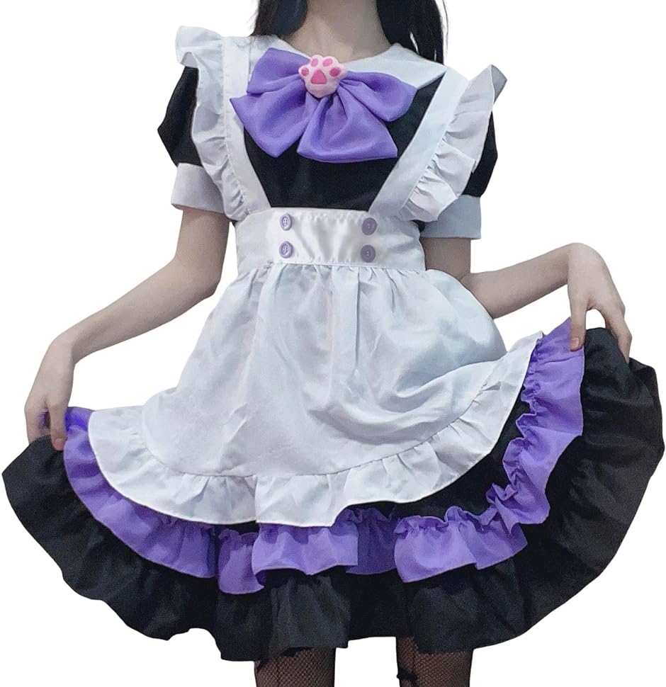 Yahoo! Yahoo!ショッピング(ヤフー ショッピング)メイド服 コスプレ ハロウィン 仮装 大きいサイズ イベント ピンク 猫 肉球 ラブリー かわいい 衣装 セット（ D,  2XL）