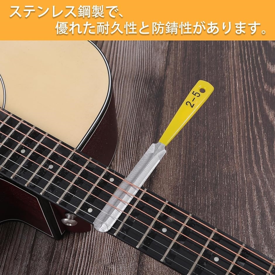 ナットファイル ギターファイル 3本セット 溝切りヤスリ ギターメンテナンス ギター修理ツール メンテナンス用具｜zebrand-shop｜02