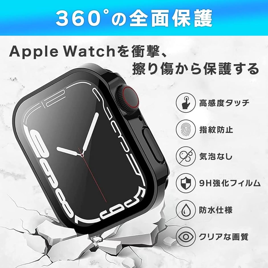 アップルウォッチ カバー 防水 ケース 保護 iWatch apple 6 5 4 se( メタルブラック,  40mm)｜zebrand-shop｜03