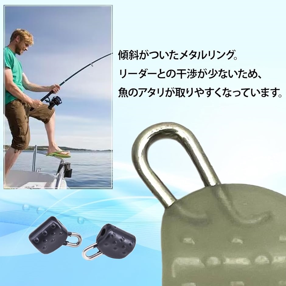 MONOSTORE スライド パーツ 釣り リング 魚 グロー タイラバ ライン カラー メタル 仕掛け( ブラック 30個,  小)｜zebrand-shop｜04
