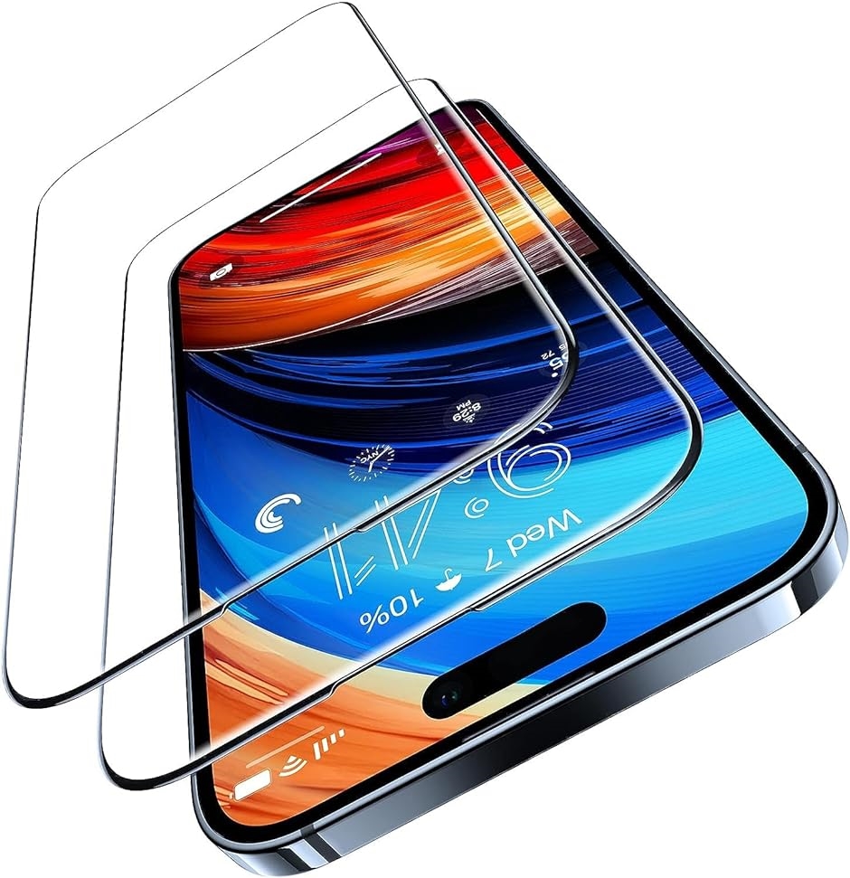 TORRAS保護 ガラス フィルム iPhone 15 pro 全面保護 強い 耐衝撃 画面保護シート アイフォン15 プロ 用 耐久性 MDM｜zebrand-shop