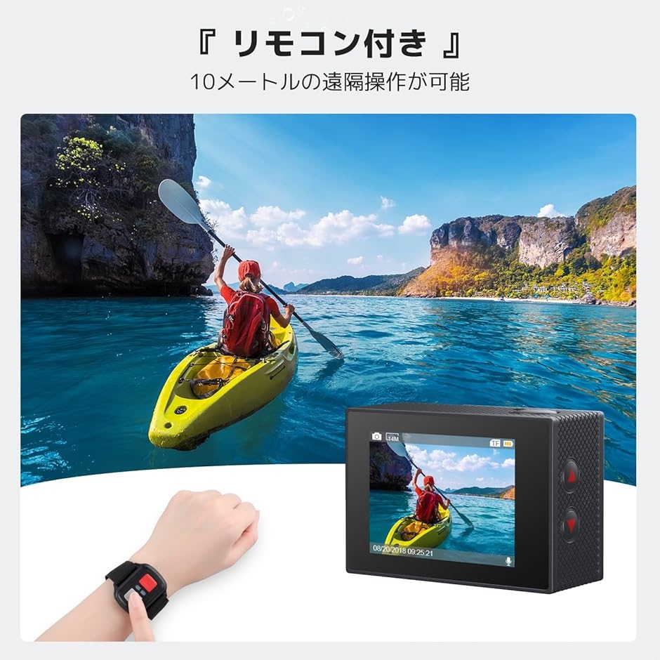 EK7000 アクションカメラ 4K30FPS 20MP 水中カメラ WiFi搭載 Type-C外部マイク対応 30M防水( ブラック)｜zebrand-shop｜05