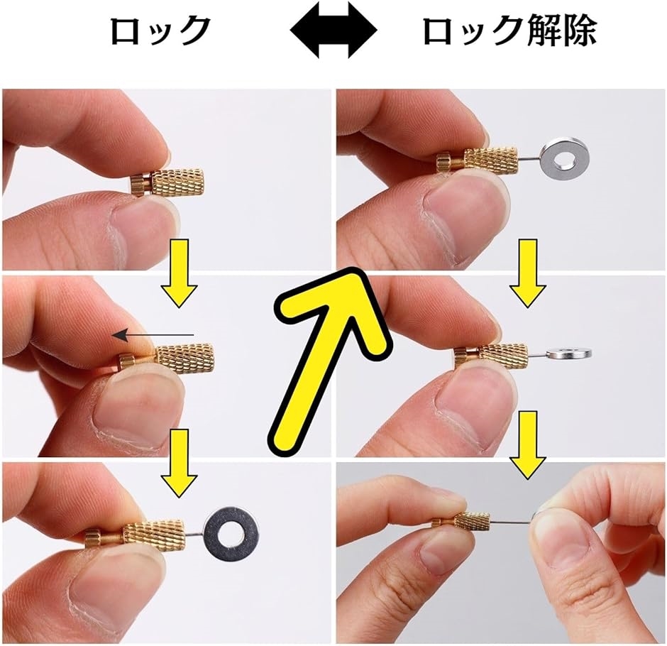 革 レザー クラフト 仮止め ピン diy 針 金具 裁縫 ツール 手縫い 位置 固定 道具 用 ステッチ( 挟む革の厚さ6‐12mm)