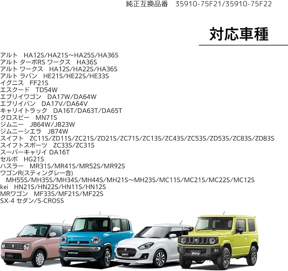 互換品】スズキ対応 LEDナンバー灯 ジムニーシエラ JB74WJB43W
