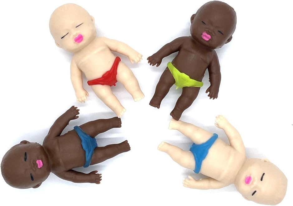 スクイーズ スクイーズ人形 赤ちゃん 可愛い 玩具 ストレス解消 おもちゃ( S 4体セット)｜zebrand-shop
