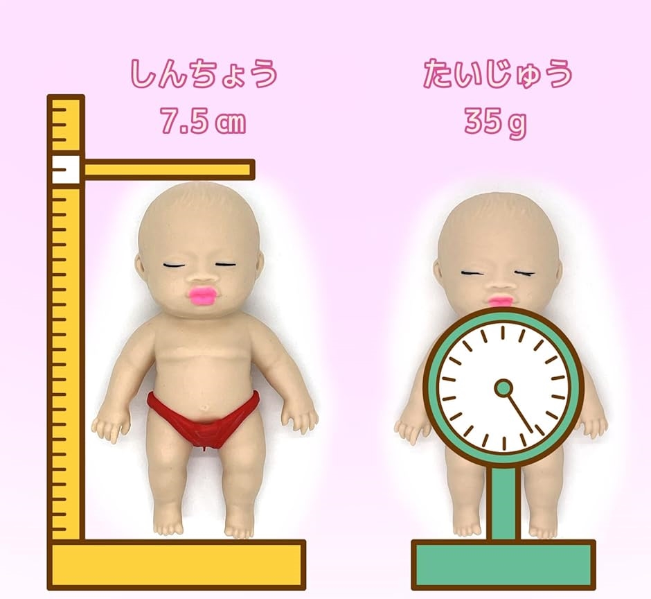 スクイーズ スクイーズ人形 赤ちゃん 可愛い 玩具 ストレス解消 おもちゃ( S 4体セット)｜zebrand-shop｜02