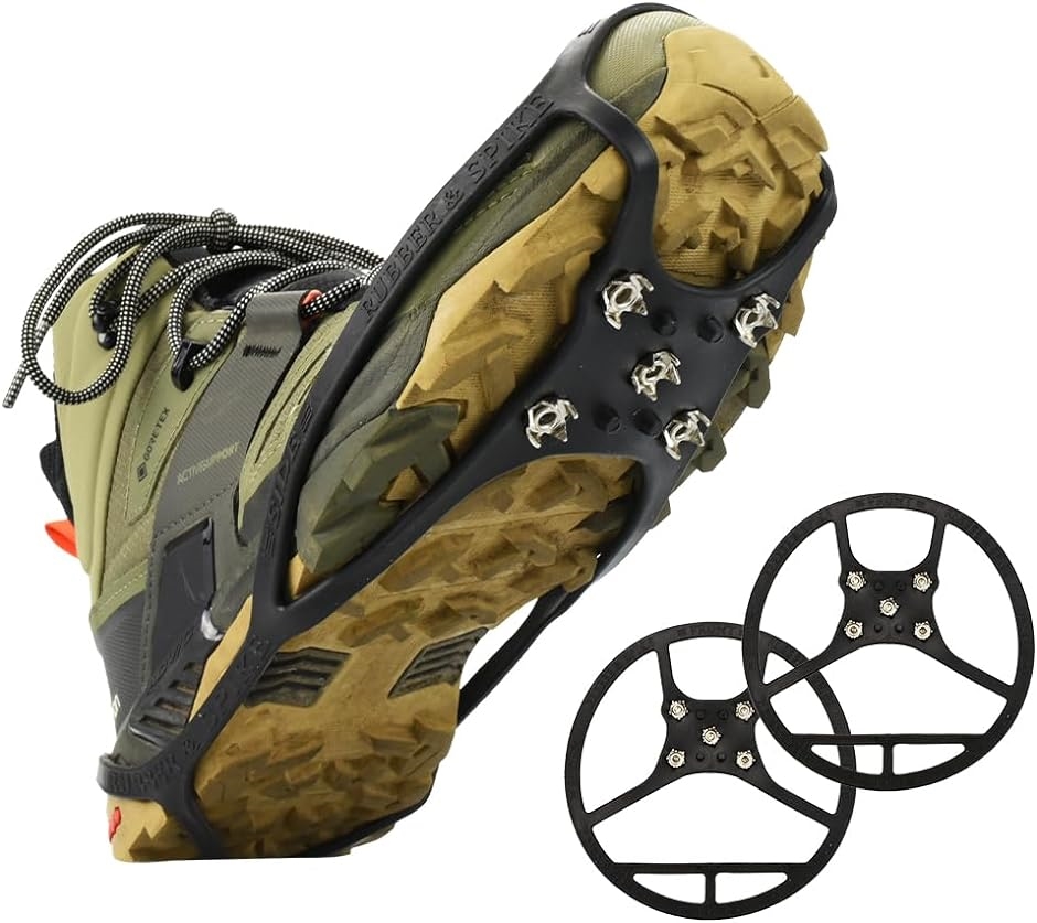 アイススパイク 雪滑り防止 伸縮性 軽量 履きやすい 登山 アウトドア ワカサギ釣り 靴 簡易 携帯｜zebrand-shop