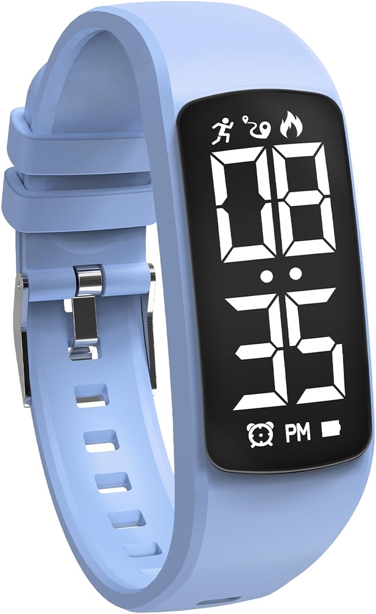 活動量計 子供用スマートウォッチ 腕時計 デジタル IP67防水 充電式 スポーツウォッチ MDM( 05-GreyBlue,  キッズ)｜zebrand-shop