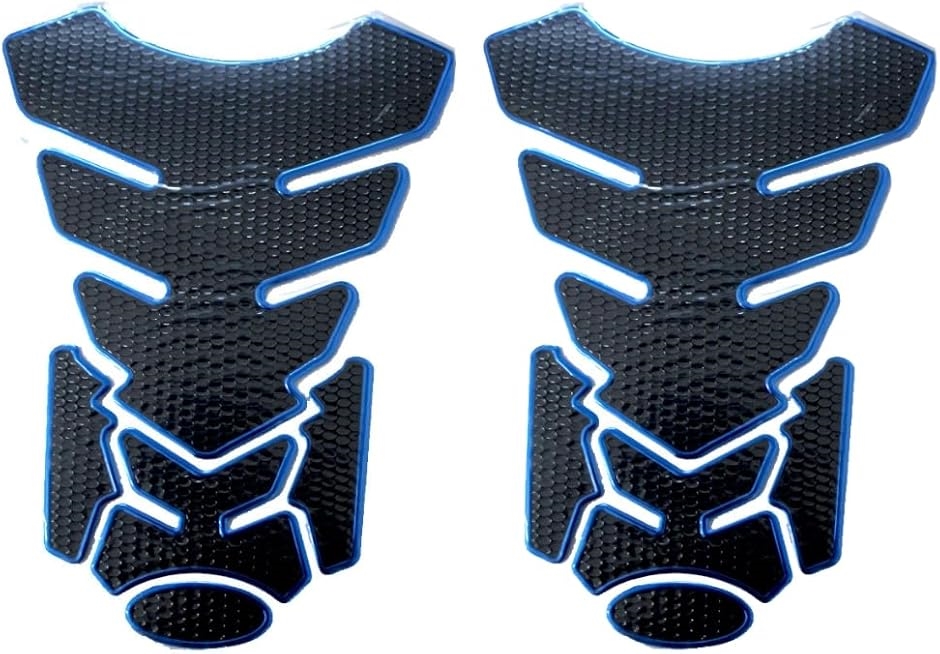 バイク タンクパッド カバー 汎用 外装シール ステッカー プロテクター ミニ 厚め 厚手 滑り止め 傷防止 保護( ブルー2個セット)｜zebrand-shop