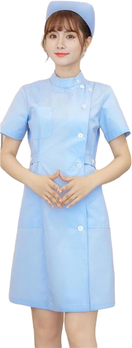 Yahoo! Yahoo!ショッピング(ヤフー ショッピング)ナース コスプレ ナース服 ハロウィン 仮装 ナースキャップ セット 看護師 レディース 衣装 可愛い 定番 病院（ ブルー,  L）