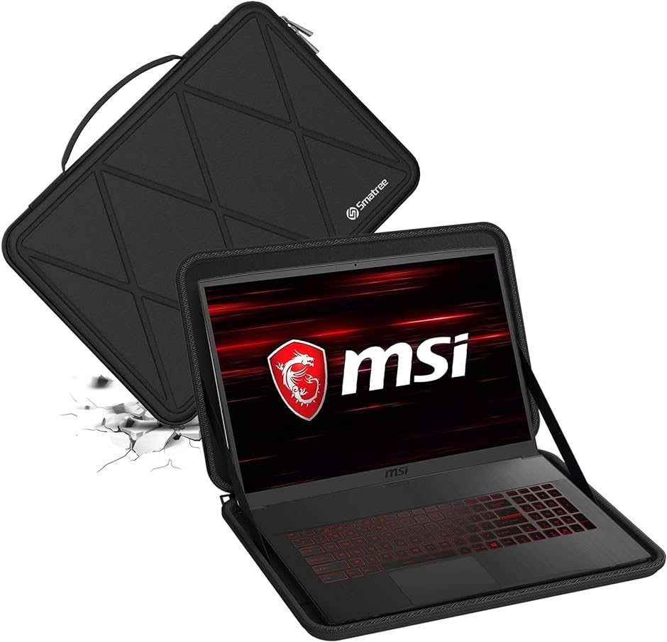 ハードEVA保護スリーブケース 17.3インチ MSI GF75 防水 MDM( Black, For MSI 17.3インチ（M118）) :2BJOWQ46T1:ゼブランドショップ