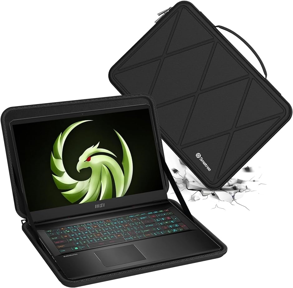 ハードEVA保護スリーブケース 17.3インチ MSI Alpha MDM( Black, For MSI 17.3インチ（M129 1)) :2BJOWSYDGN:ゼブランドショップ