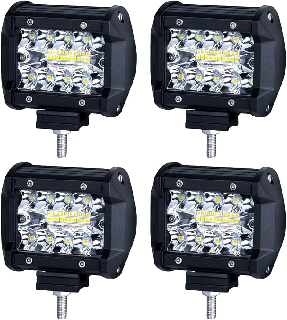 作業灯 フォグランプ 投光器 ワークライト LEDライト ハイゼットトラック 軽トラ 60w 10-30V 6500K IP67 灯火