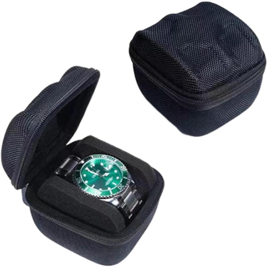 腕時計収納 ケース 腕時計ケース 腕時計携帯ケース 旅行 出張用 ハードカバー保護 上部 安全 持ち運び １本収納( １本収納タイプ)｜zebrand-shop