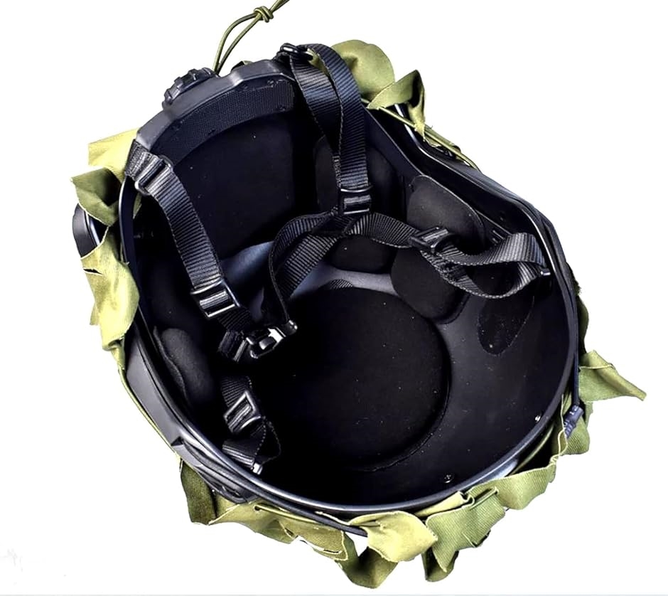ヘルメットカバー サバゲー FAST PJ ミリタリー 3D カモフラージュ 穴 アーミーグリーン( 穴 アーミーグリーン)｜zebrand-shop｜04