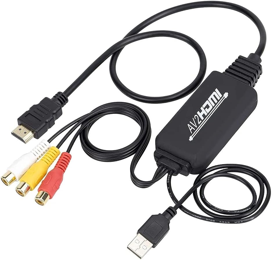 RCA AV to HDMI 変換コンバーター アダプター 4K 1080P USB給電 音声転送 コンポジットをHDMIに変換アダプタ｜zebrand-shop｜07