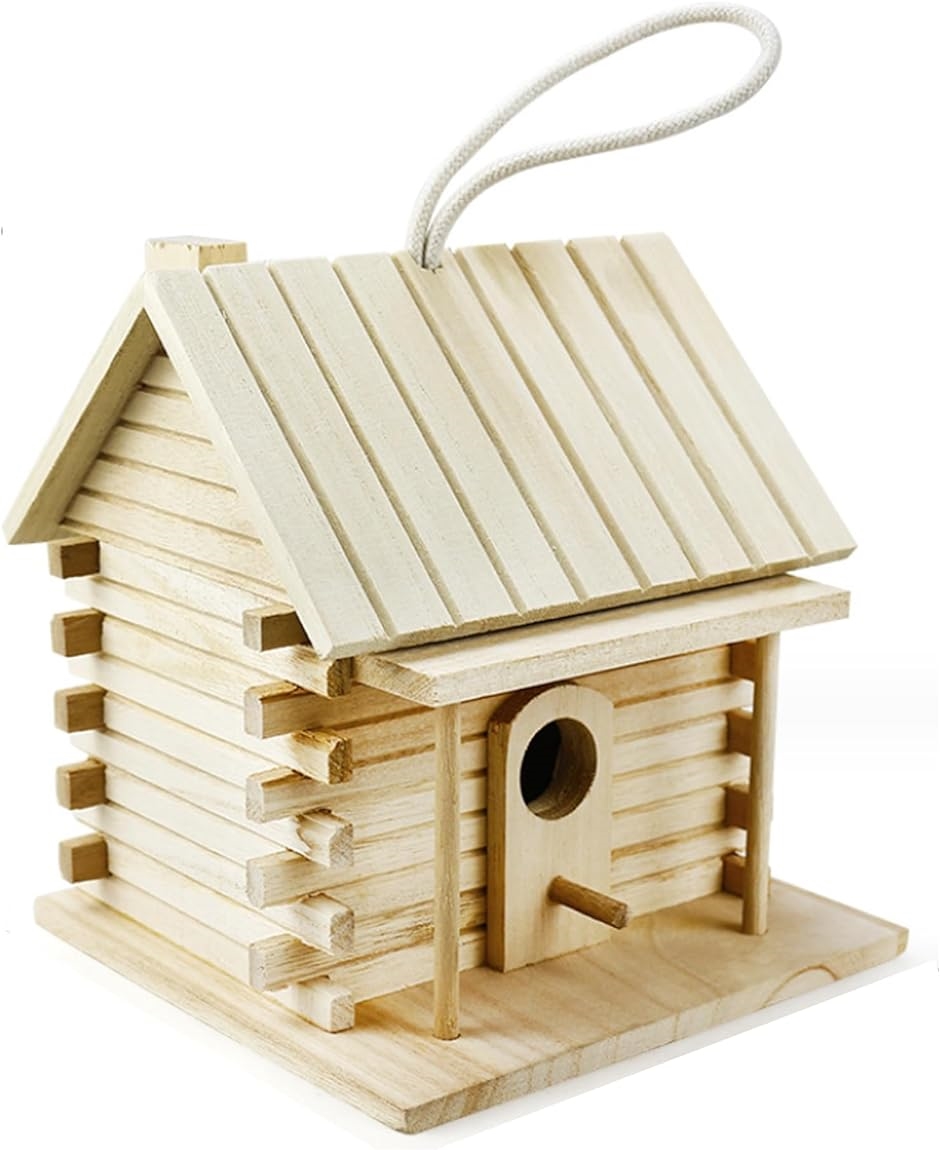 巣箱 鳥の巣 野鳥 バードハウス 天然木 屋外 餌やり 小鳥 鳥小屋｜zebrand-shop