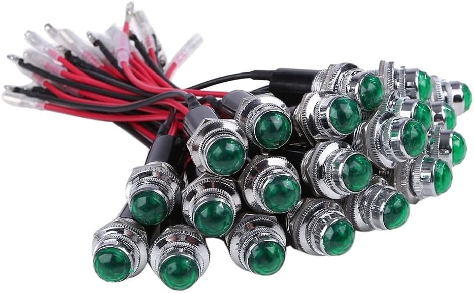 24V LED パイロット ランプ ダイヤカット 20個セット 16mm 16φ