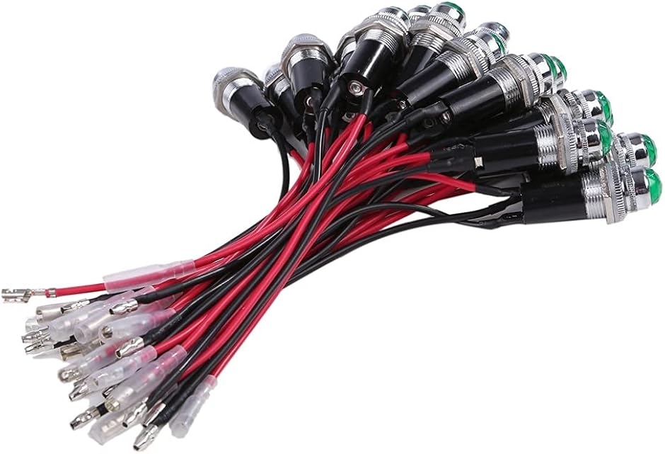 24V LED パイロット ランプ ダイヤカット 20個セット 16mm 16φ