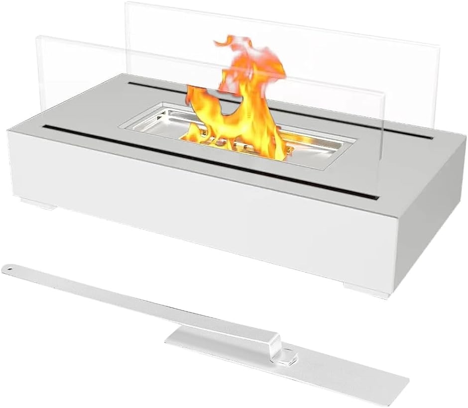卓上暖炉 エタノール暖炉 焚き火 インテリア ファイヤーピット 焚火台 囲炉 火鉢 ポータブル 室内 アロマ キャンドル( ホワイト)｜zebrand-shop