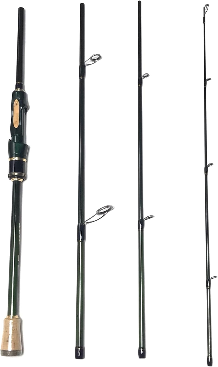 6フィート 1.8m スピニングパックロッド 4ピース バスロッド(6ft