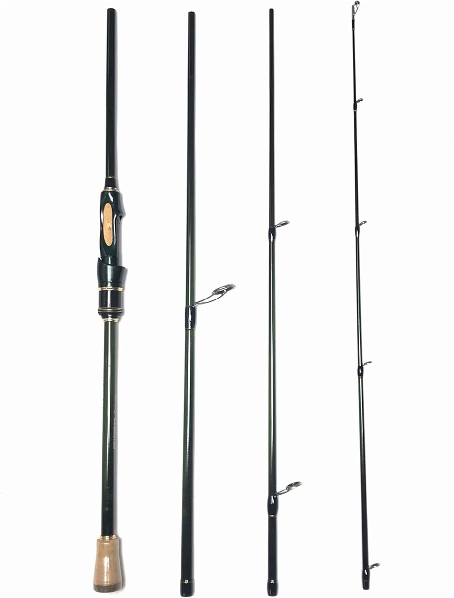 7フィート 2.1m スピニングパックロッド 4ピース バスロッド(7ft