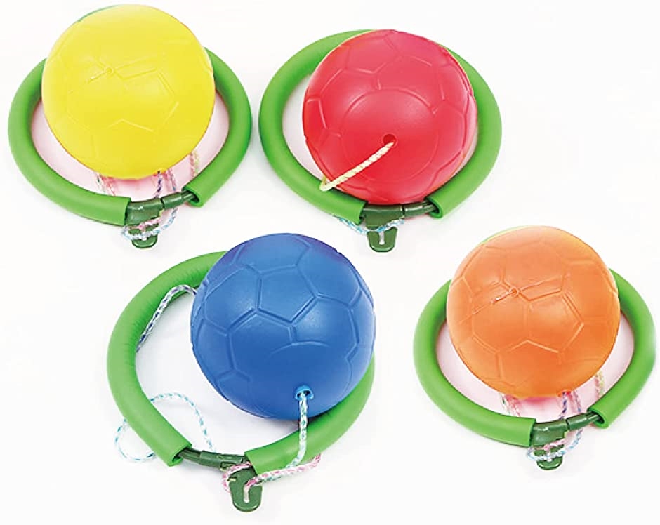 ジャンプボール スキップボール 公園遊び 縄跳び ホッピング 屋外 おもちゃ スポーツ玩具 4色セット