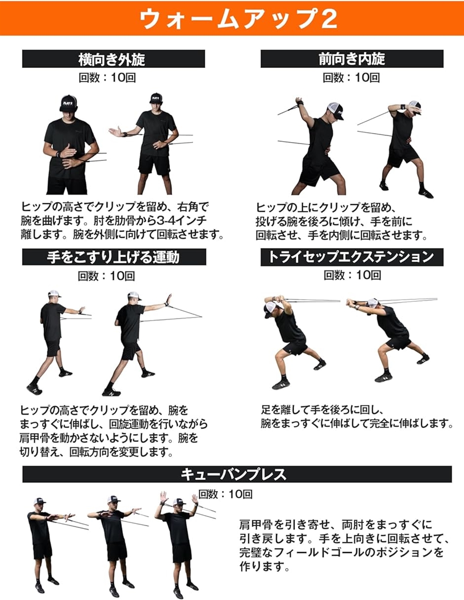 野球 トレーニングチューブ トレーニング用具 Jバンド エクササイズ 