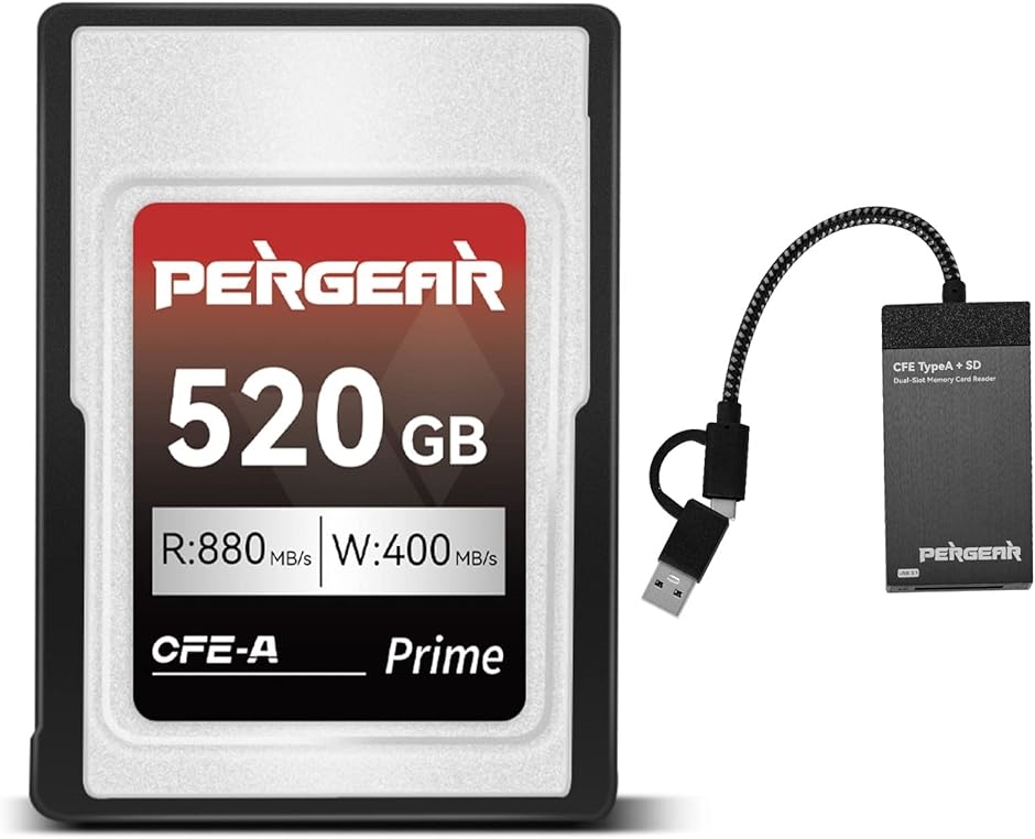 CFexpress Type Aメモリーカード カードリーダー同梱 プロフェッショナル タイプ 最大 ＆ 4K 30P( 520GB)｜zebrand-shop