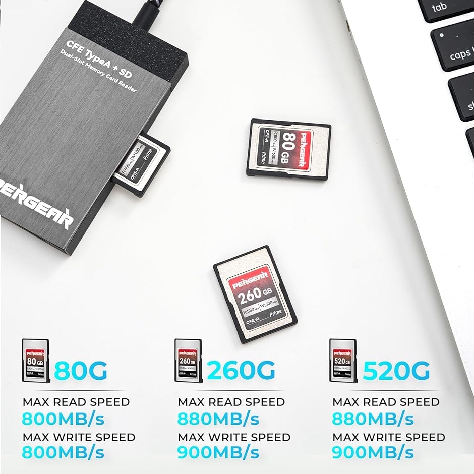 CFexpress Type Aメモリーカード カードリーダー同梱 プロフェッショナル タイプ 最大 ＆ 4K 30P( 520GB)｜zebrand-shop｜07