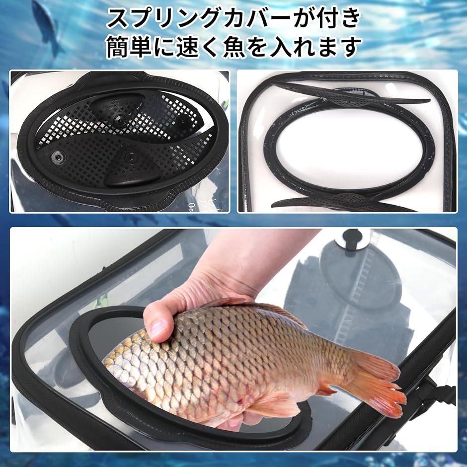 バッカン 釣り バケツ 折りたたみ式 コンパクト 中身が見える