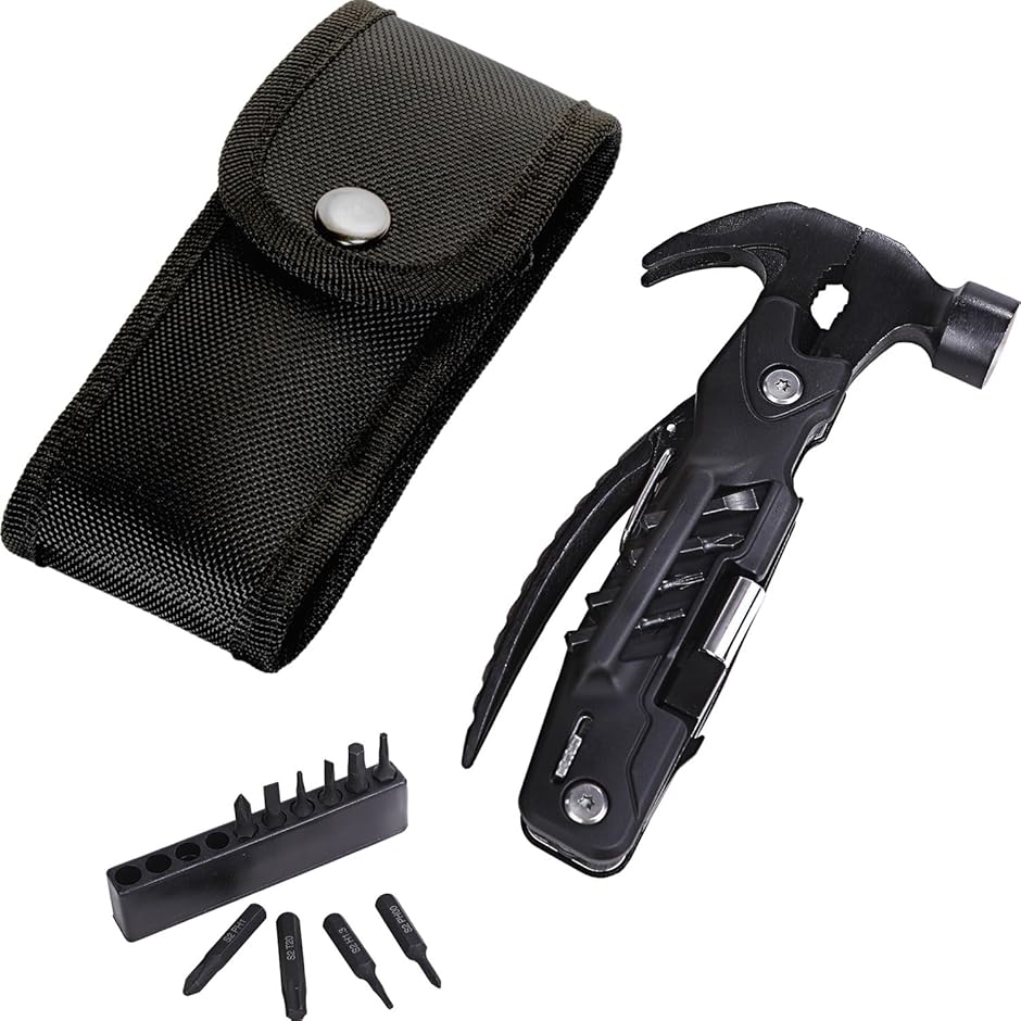 マルチツール キャンプギア アウトドア 14種類の道具箱 ポーチ付き