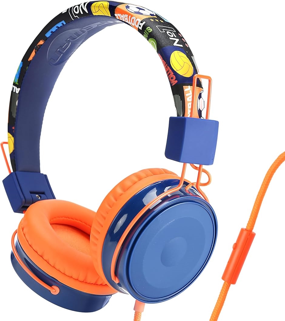 Yahoo! Yahoo!ショッピング(ヤフー ショッピング)B2 子供用ヘッドホン ヘッドフォン 子供向け マイク付き 密閉型 85dB 音量制限 聴覚保護 有線ヘッドホン 3.5mm 肌に優しい
