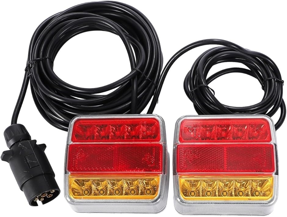 マグネット式 12V LED テールランプ 7ピン 7局 カプラー ライト