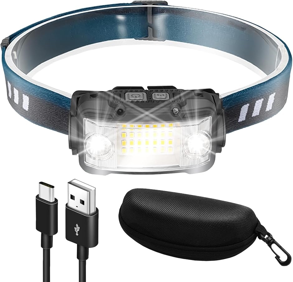 �Z���J�m �w�b�h���C�g USB�[�d�� �l�b�N���C�g 17���ԓ_�� �P�[�X�t�� ���P�x ���L�p �y�� ���^ �Z���T�[����( �u���b�N)