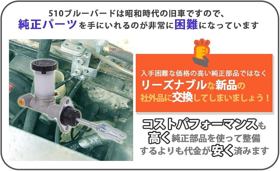互換品】日産 互換 ブルーバード 510 用 クラッチ マスターシリンダー