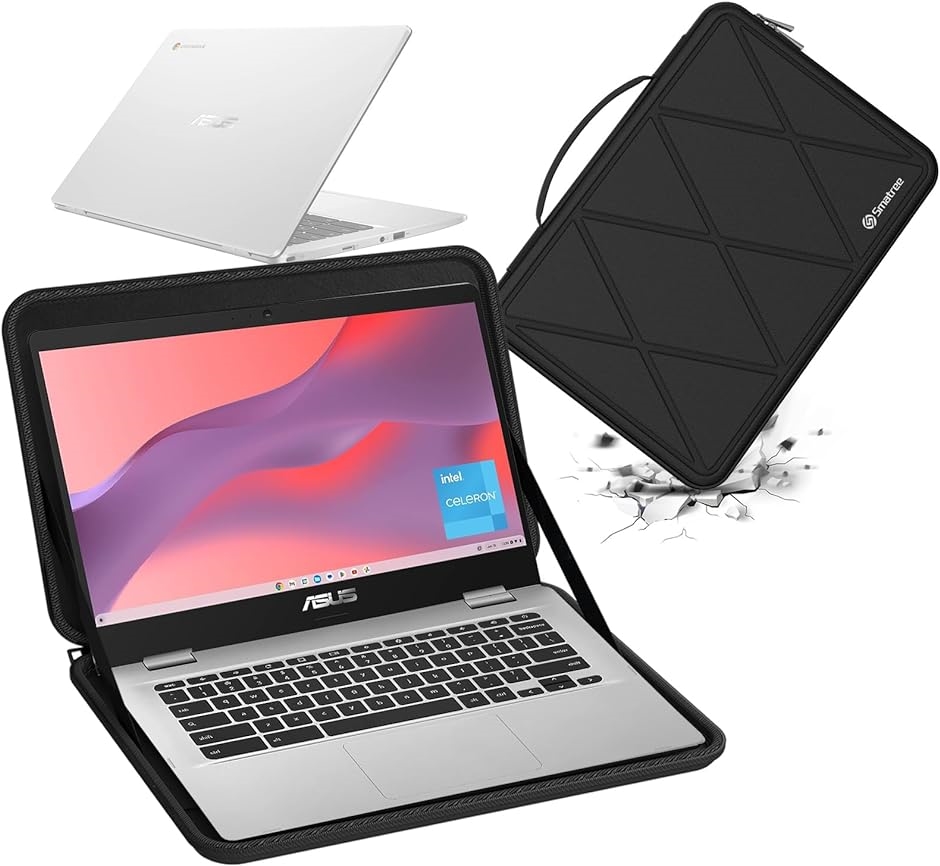 ハードEVA保護スリーブケース 14インチ ASUS Chromebook MDM( Black,  For ASUS 14インチ（M67）)｜zebrand-shop