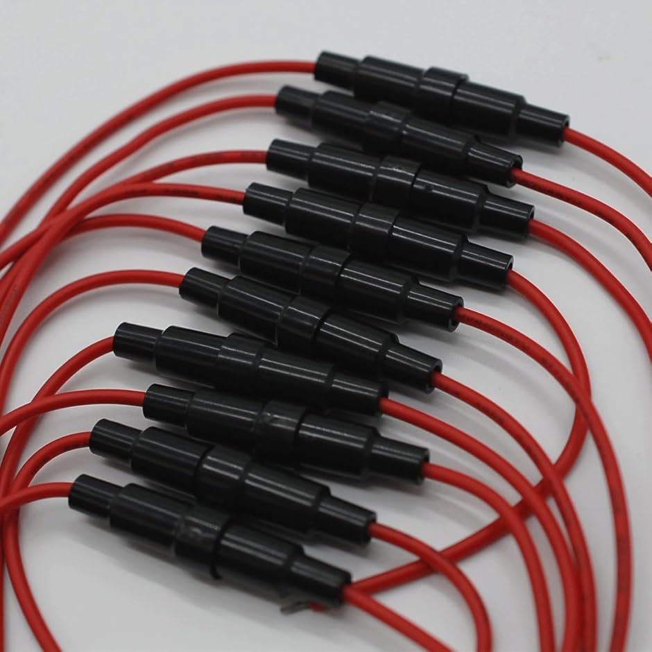 ヒューズホルダー 10本セット 5x20mm 管ヒューズ用 車 バイク 12V DIY｜zebrand-shop｜05