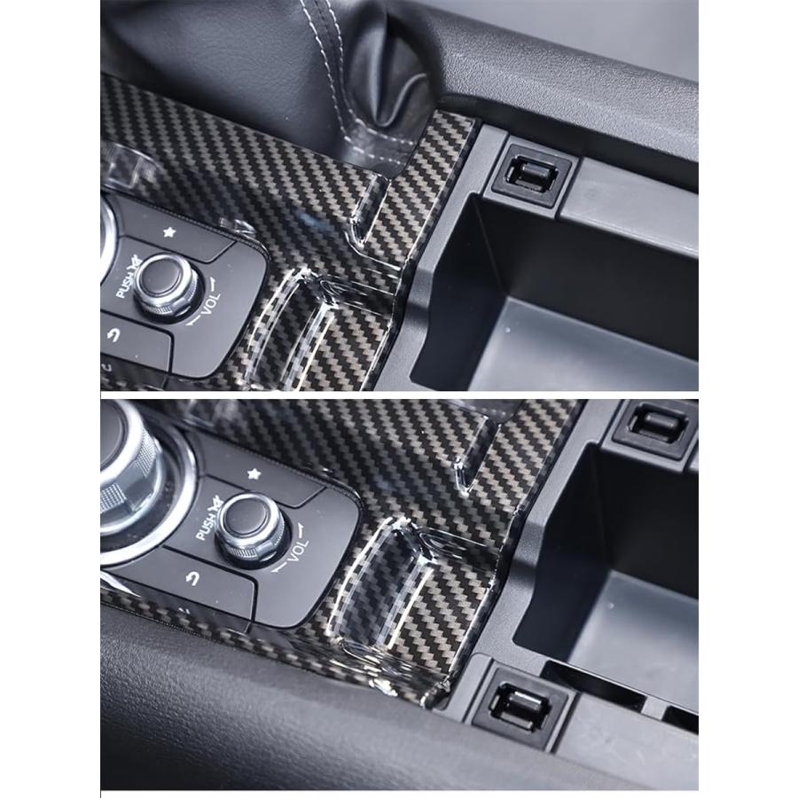 マツダ ロードスター センター コンソール ボタン カバーパネル コントロール ABS製 取付簡単 貼付タイプ 装飾用( カーボン調)｜zebrand-shop｜06