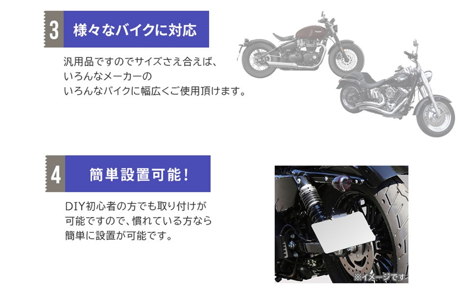 互換品】サイド ナンバー ステー LED ナンバー灯 付き サイドマウント