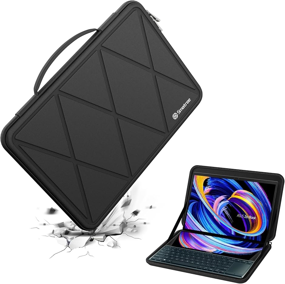�y�݊��i�z �n�[�hEVA�ی�X���[�u�P�[�X 14�C���` ASUS Duo(Black,  For ASUS 14�C���`�iM59-2�j)