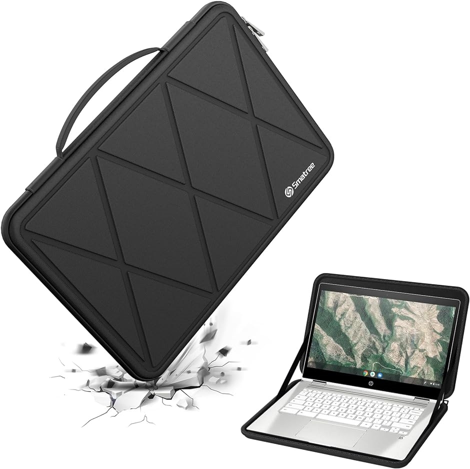 ハードEVA保護スリーブケース 14インチ HP Chromebook 防水 MDM( Black,  For HP 14インチ（M59-2）)｜zebrand-shop