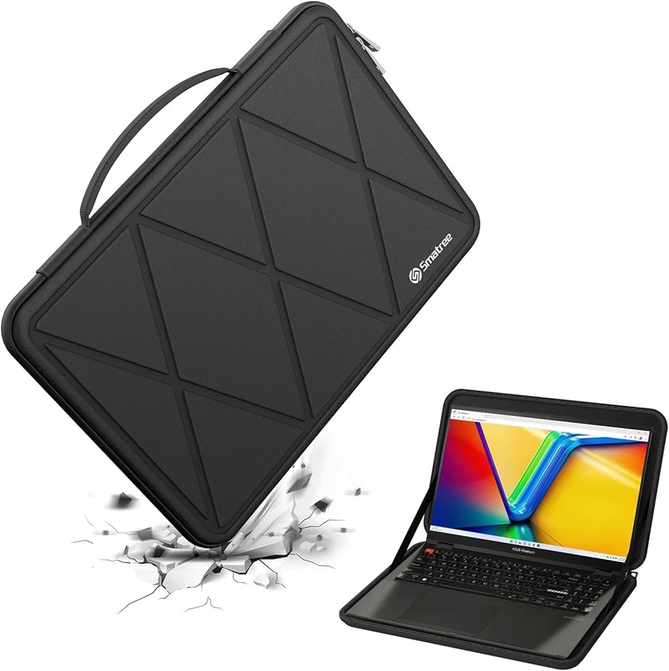 �y�݊��i�z �n�[�h EVA �ی�X���[�u�P�[�X 16�C���` ASUS Pro(Black,  For ASUS 16�C���`�iM89-1�j)