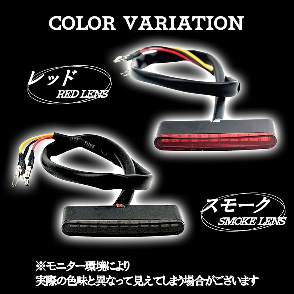 オートバイ用 LED テールランプ ブレーキランプ バックランプ バイク用 12V DC 11連( レッド)｜zebrand-shop｜05