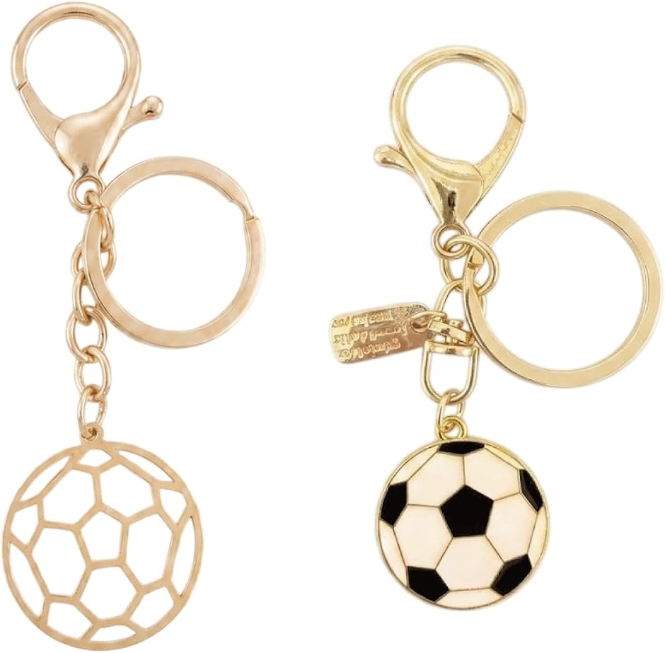 キーホルダー セット サッカーボール キーリング 鍵 バッグ カバン プレゼント 景品 (マルチカラー,  サッカー)