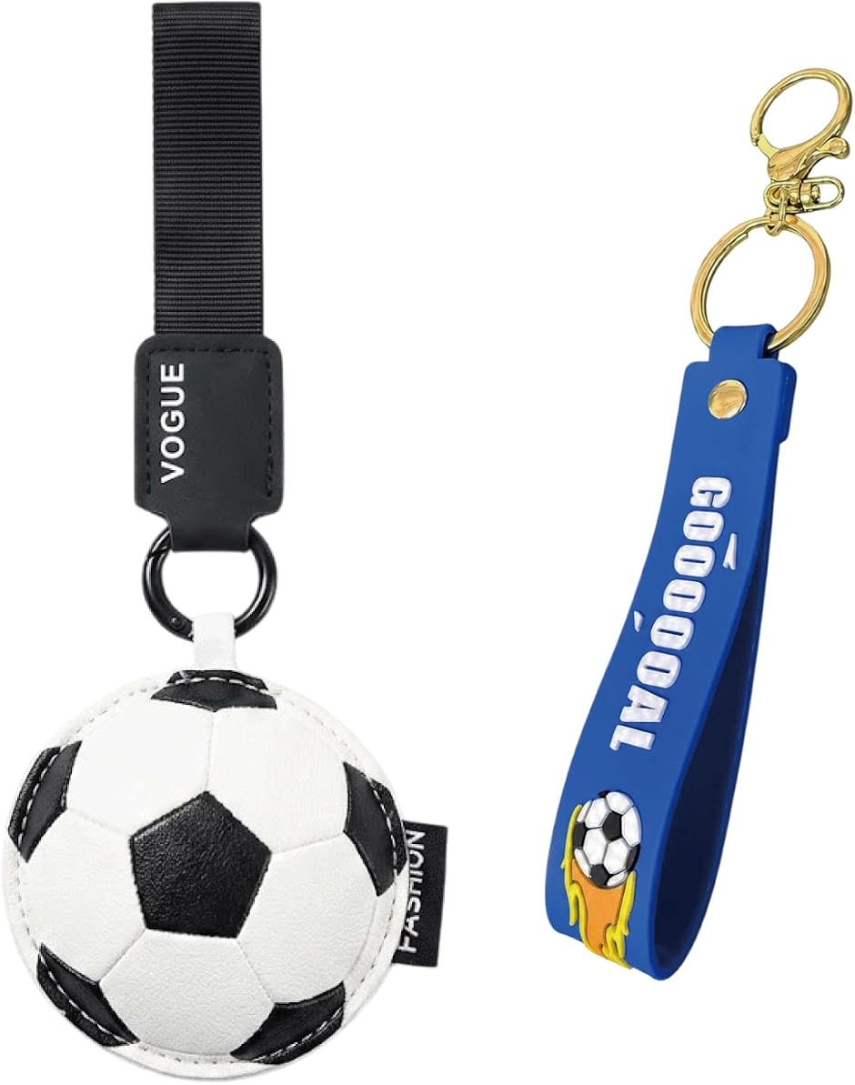 キーホルダー セット サッカーボール キーリング 鍵 バッグ カバン プレゼント 景品 (マルチカラー,  サッカー13)