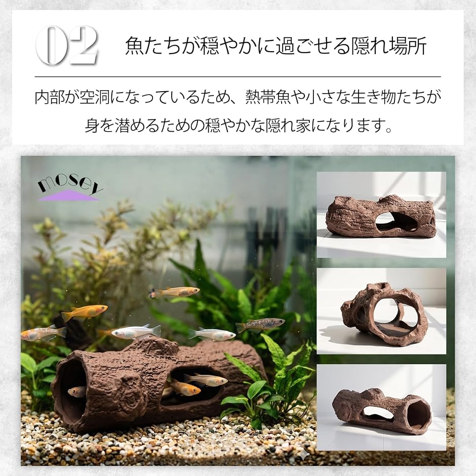 水槽 隠れ家 土管 流木 セット 陶器 筒 アクアリウム オブジェ