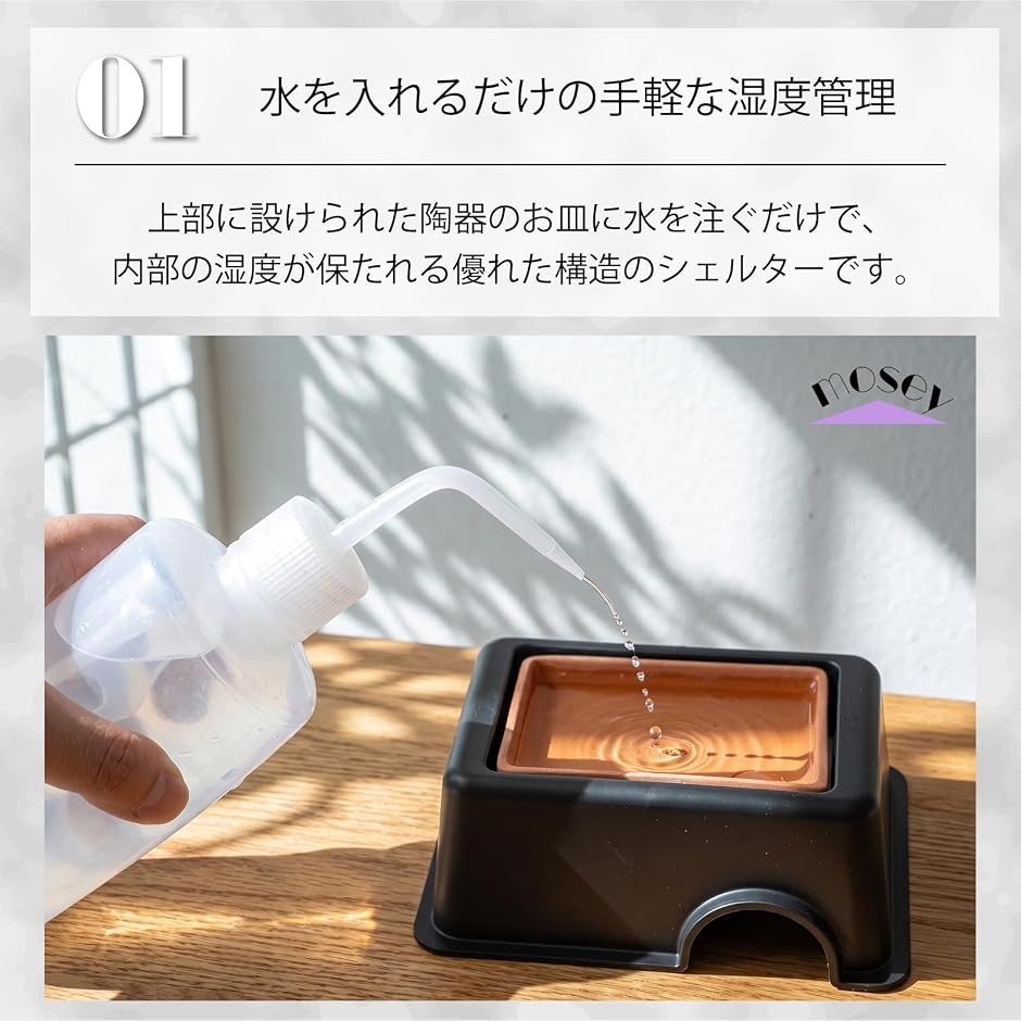 しんしんウェットシェルター＆水入れ ウェットシェルター 爬虫類 水入れ 保湿 洞窟 穴 両生類 レオパ トカゲ