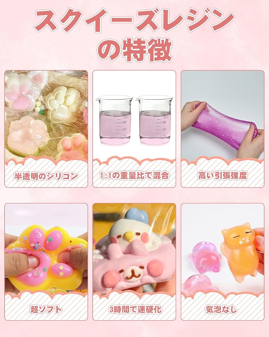 スクイーズレジン 8oz+8oz大容量スタータ...の詳細画像3
